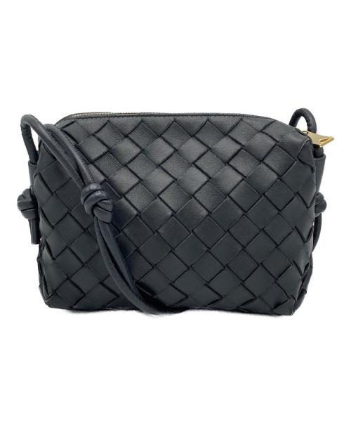 BOTTEGA VENETA（ボッテガベネタ）BOTTEGA VENETA (ボッテガベネタ) イントレチャート  ミニループ カメラバック ブラックの古着・服飾アイテム