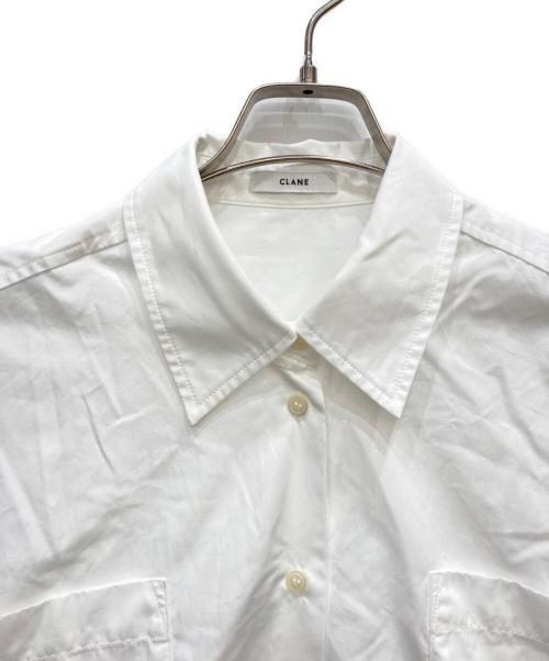 CLANE（クラネ）CLANE (クラネ) HALF SLEEVE HUGE SHIRTS ホワイト サイズ:Mの古着・服飾アイテム