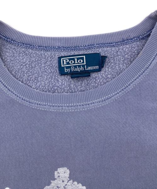 POLO RALPH LAUREN（ポロ・ラルフローレン）POLO RALPH LAUREN (ポロ・ラルフローレン) ハーフスリーブスウェット ブルー サイズ:Lの古着・服飾アイテム