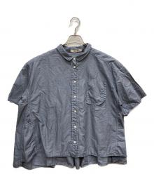 tumugu（ツムグ）の古着「コットンタイプライター硫化バイオシャツ」｜スレートブルー