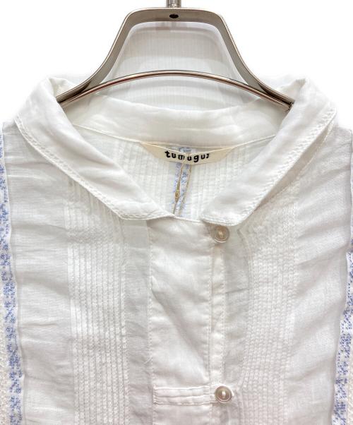 tumugu（ツムグ）tumugu (ツムグ) カディコットンブラウス ホワイト サイズ:FREE 未使用品の古着・服飾アイテム
