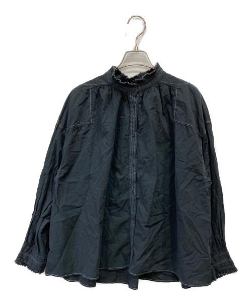 tumugu（ツムグ）tumugu (ツムグ) ふわふわコットンシャツ ブラック サイズ:FREE 未使用品の古着・服飾アイテム
