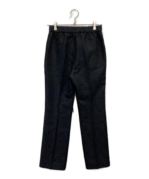 j.（ジェイドット サムワンプレシャス）j. (ジェイドット サムワンプレシャス) ふくれジャカード織り・ドロストパンツ ブラック サイズ:Sの古着・服飾アイテム