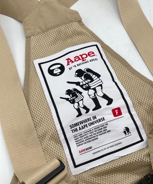 Aape BY A BATHING APE（エーエイプ バイ アベイシングエイプ）AAPE BY A BATHING APE (エーエイプ バイ アベイシングエイプ) フィッシンベスト ベージュ サイズ:FREEの古着・服飾アイテム