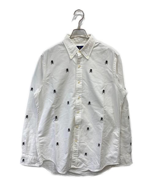 RALPH LAUREN（ラルフローレン）RALPH LAUREN (ラルフローレン) スカル刺繍ボタンダウンシャツ ホワイト サイズ:Mの古着・服飾アイテム