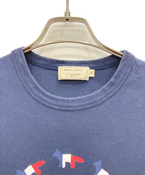 maison kitsune（アシッドメゾンキツネ）MAISON KITSUNE (アシッドメゾンキツネ) プリントTシャツ ネイビー サイズ:Mの古着・服飾アイテム