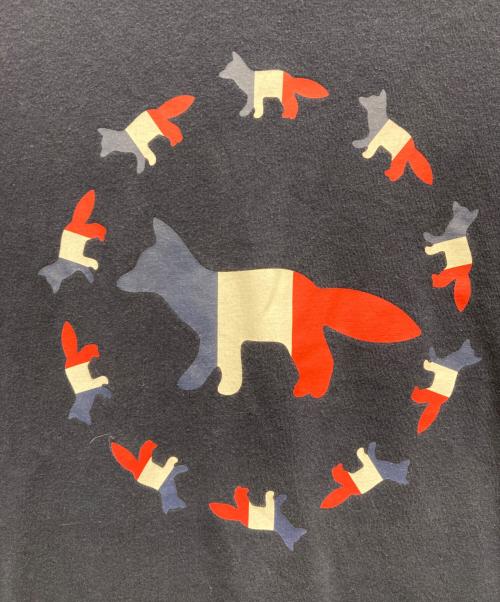 maison kitsune（アシッドメゾンキツネ）MAISON KITSUNE (アシッドメゾンキツネ) プリントTシャツ ネイビー サイズ:Mの古着・服飾アイテム