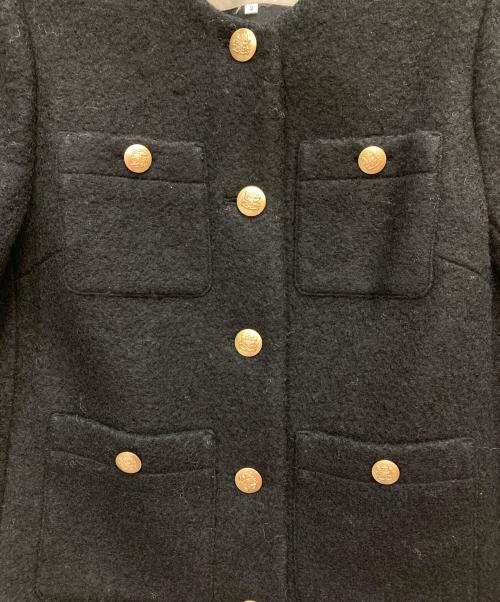 JUSGLITTY（ジャスグリッティー）JUSGLITTY (ジャスグリッティー) ブークレジャコット ブラック サイズ:2の古着・服飾アイテム
