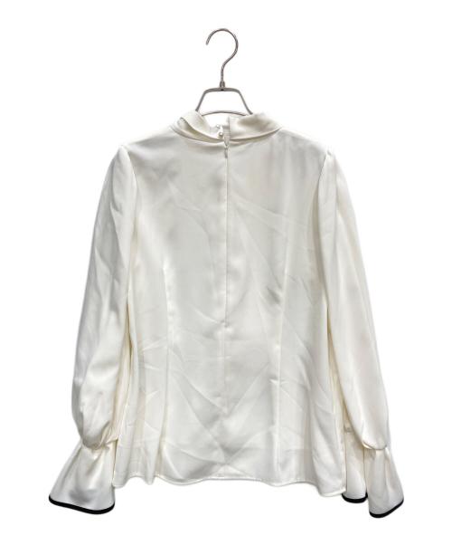 JUSGLITTY（ジャスグリッティー）JUSGLITTY (ジャスグリッティー) パイピングボウタイブラウス ホワイト サイズ:2の古着・服飾アイテム