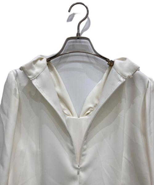 JUSGLITTY（ジャスグリッティー）JUSGLITTY (ジャスグリッティー) パイピングボウタイブラウス ホワイト サイズ:2の古着・服飾アイテム