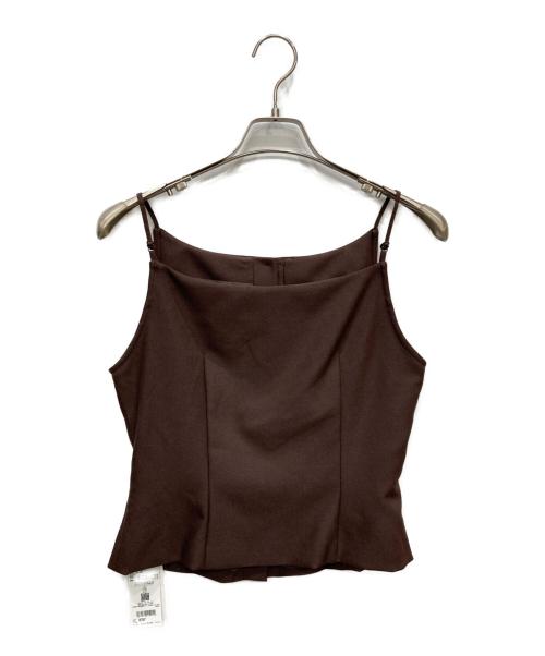 Snidel（スナイデル）Snidel (スナイデル) Susキャミベストトップス ブラウン サイズ:1 未使用品の古着・服飾アイテム