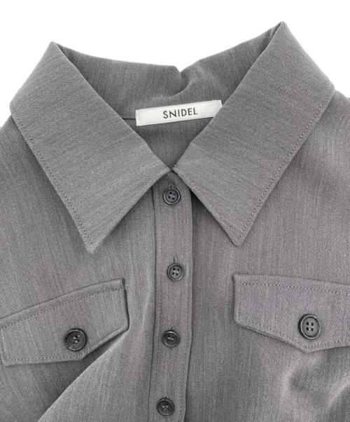 Snidel（スナイデル）Snidel (スナイデル) トレンチディテールオールインワン グレー サイズ:1 未使用品の古着・服飾アイテム