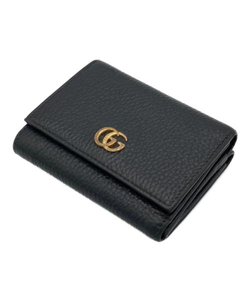 GUCCI（グッチ）GUCCI (グッチ) 3つ折り財布 ブラックの古着・服飾アイテム