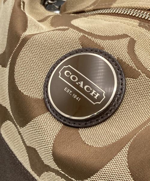 COACH（コーチ）COACH (コーチ) シグネチャーワンショルダーバッグ ブラウンの古着・服飾アイテム