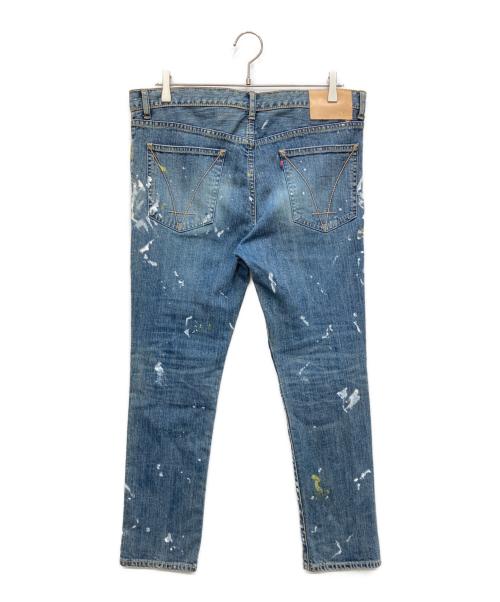 Alexander Lee Chang（アレキサンダーリーチャン）Alexander Lee Chang (アレキサンダーリーチャン) ペンキデニムパンツ インディゴ サイズ:XLの古着・服飾アイテム