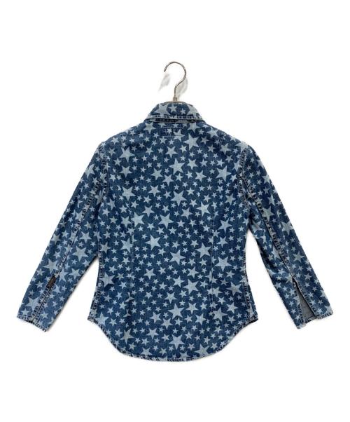 Hysteric Glamour（ヒステリックグラマー）Hysteric Glamour (ヒステリックグラマー) スターデザインデニムシャツ インディゴ サイズ:FREEの古着・服飾アイテム