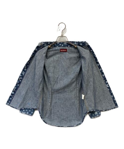 Hysteric Glamour（ヒステリックグラマー）Hysteric Glamour (ヒステリックグラマー) スターデザインデニムシャツ インディゴ サイズ:FREEの古着・服飾アイテム
