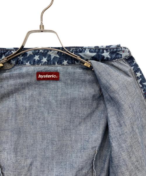 Hysteric Glamour（ヒステリックグラマー）Hysteric Glamour (ヒステリックグラマー) スターデザインデニムシャツ インディゴ サイズ:FREEの古着・服飾アイテム
