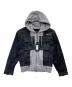 DSQUARED2（ディースクエアード）の古着「ペンキ加工ドッキングフーデッドジャケット」｜ブラック