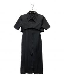 JOSEMOON（ジョゼムーン）の古着「JACKET SET JERSEY DRESS」｜ブラック