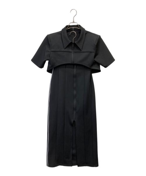 JOSEMOON（ジョゼムーン）JOSEMOON (ジョゼムーン) JACKET SET JERSEY DRESS ブラック サイズ:Mの古着・服飾アイテム