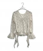 Ameriアメリ）の古着「UND 2WAY CUT LACE FRILL TOP」｜ホワイト