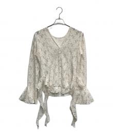 Ameri（アメリ）の古着「UND 2WAY CUT LACE FRILL TOP」｜ホワイト