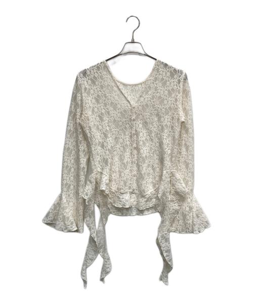Ameri（アメリ）AMERI (アメリ) UND 2WAY CUT LACE FRILL TOP ホワイト サイズ:FREEの古着・服飾アイテム