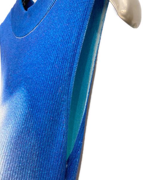 JOSEMOON（ジョゼムーン）JOSEMOON (ジョゼムーン) PRINTED KINIT DRESS ブルー サイズ:FREEの古着・服飾アイテム