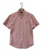RALPH LAURENラルフローレン）の古着「シアサッカーストライプシャツ」｜レッド