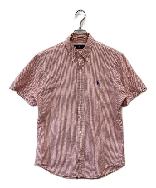 RALPH LAUREN（ラルフローレン）RALPH LAUREN (ラルフローレン) シアサッカーストライプシャツ レッド サイズ:Mの古着・服飾アイテム