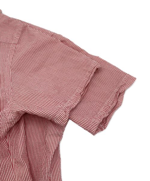 RALPH LAUREN（ラルフローレン）RALPH LAUREN (ラルフローレン) シアサッカーストライプシャツ レッド サイズ:Mの古着・服飾アイテム