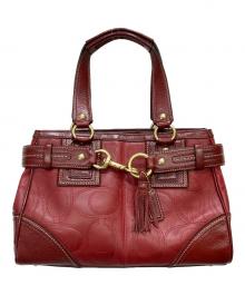 COACH（コーチ）の古着「ハンドバッグ」｜レッド