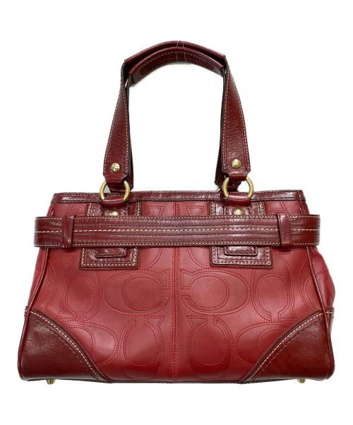 COACH（コーチ）COACH (コーチ) ハンドバッグ レッドの古着・服飾アイテム