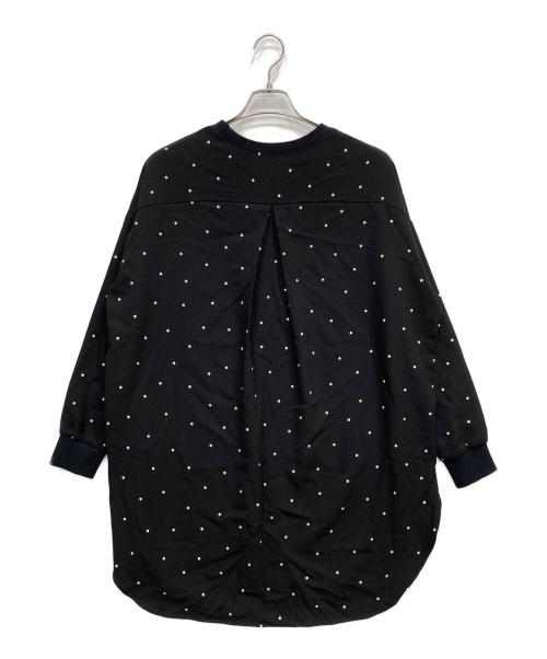 BEARDSLEY（ビアズリー）BEARDSLEY (ビアズリー) ドット柄プルオーバーブラウス ブラック サイズ:FREEの古着・服飾アイテム