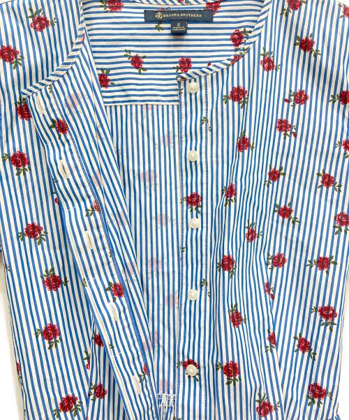 BROOKS BROTHERS（ブルックスブラザーズ）BROOKS BROTHERS (ブルックスブラザーズ) 花柄ワンピース ブルー サイズ:2の古着・服飾アイテム