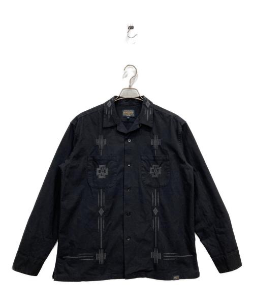 PENDLETON（ペンドルトン）PENDLETON (ペンドルトン) エンブロイダリー オープンカラーシャツ ブラック サイズ:Mの古着・服飾アイテム