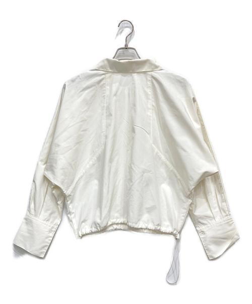 Adam et Rope（アダム エ ロペ）Adam et Rope (アダム エ ロペ) ニュアンスネックブラウス ホワイト サイズ:FREEの古着・服飾アイテム