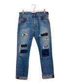 LEVI'Sリーバイス）の古着「リペア加工デニムパンツ」｜インディゴ