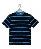 GOODENOUGH×FINESSEグッドイナフ×フィネス）の古着「ボーダーTシャツ」｜ブルー