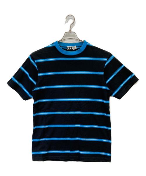 GOODENOUGH（グッドイナフ）GOODENOUGH (グッドイナフ) finesse (フィネス) ボーダーTシャツ ブルー サイズ:Ⅼの古着・服飾アイテム