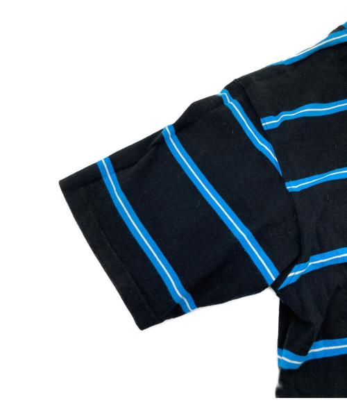 GOODENOUGH（グッドイナフ）GOODENOUGH (グッドイナフ) finesse (フィネス) ボーダーTシャツ ブルー サイズ:Ⅼの古着・服飾アイテム