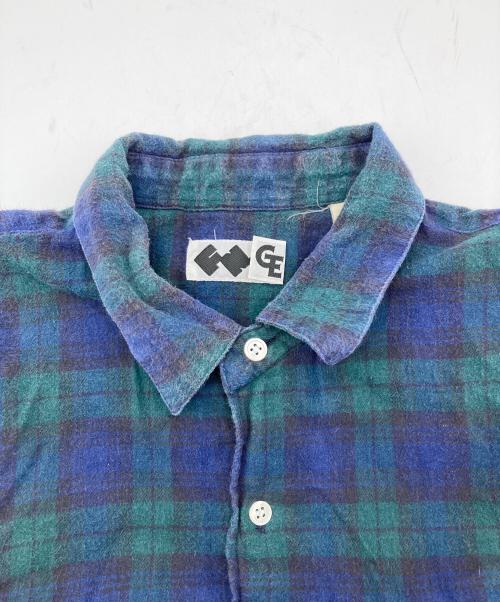 GOODENOUGH（グッドイナフ）GOODENOUGH (グッドイナフ) finesse (フィネス) チェッネルシャツ グリーン サイズ:Lの古着・服飾アイテム