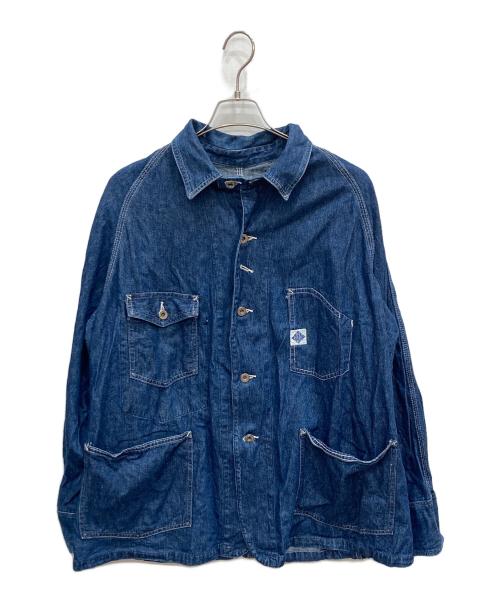 POST O'ALLS（ポストオーバーオールズ）POST O'ALLS (ポストオーバーオールズ) カバーオール インディゴ サイズ:Lの古着・服飾アイテム