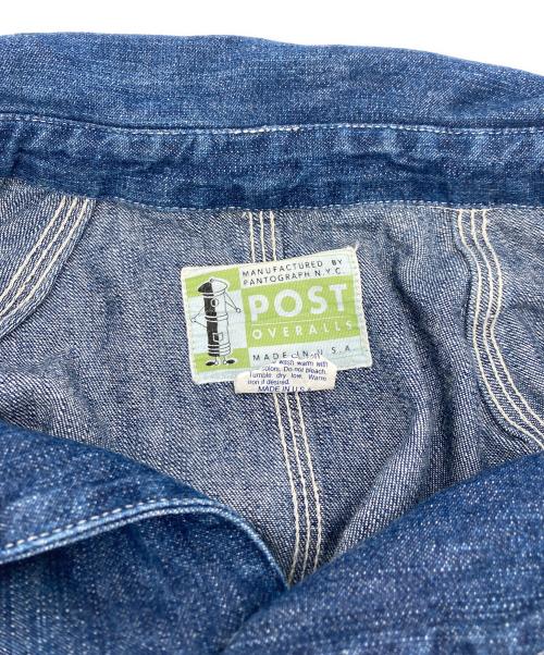 POST O'ALLS（ポストオーバーオールズ）POST O'ALLS (ポストオーバーオールズ) カバーオール インディゴ サイズ:Lの古着・服飾アイテム