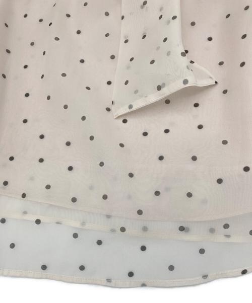 Snidel（スナイデル）Snidel (スナイデル) ハーフスリーブオーガンジーブラウス アイボリー サイズ:FREEの古着・服飾アイテム