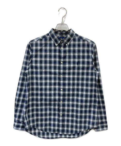 POLO RALPH LAUREN（ポロ・ラルフローレン）POLO RALPH LAUREN (ポロ・ラルフローレン) ボタンダウンチェックシャツ ブルー サイズ:XLの古着・服飾アイテム