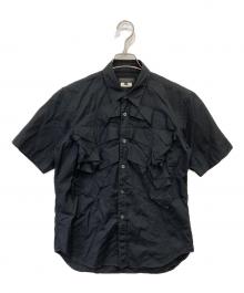 COMME des GARCONS HOMME PLUS（コムデギャルソンオムプリュス）の古着「RUFFLE PANEL SHORT SLEEVE SHIRT」｜ブラック