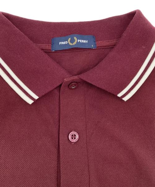 FRED PERRY（フレッドペリー）FRED PERRY (フレッドペリー) ポロシャツ レッド サイズ:Ⅼの古着・服飾アイテム