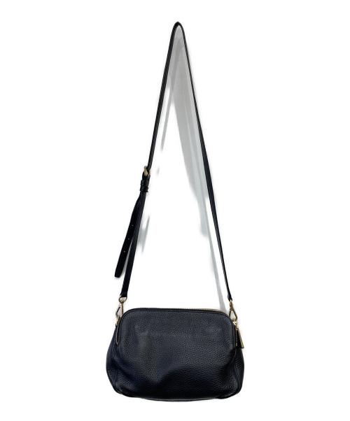 MICHAEL KORS（マイケルコース）MICHAEL KORS (マイケルコース) レザーショルダーバッグ ブラックの古着・服飾アイテム